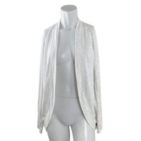Ideology Cardigan Sweater Heather Gray Small Side Ruched - Picture 1 of 11